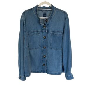 J.Jill Classic Denim Blue Jean Jacket 3X